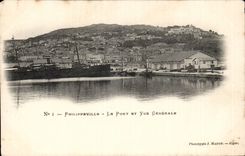 CPA Algerie Philippeville Le port et vue generale