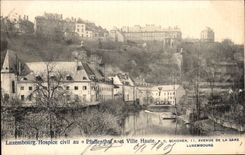 CPA Luxembourg Civil hospice in Pffaffenthal and high city