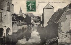 CPA Chartres Seen from of the bridge St Hilaire