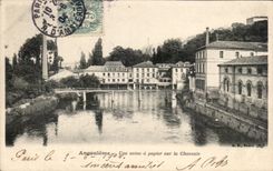 CPA Angouleme Une usine a papier sur la Charente