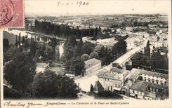 CPA Angouleme La Charente et le pont de Saint Cybard