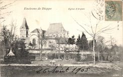 CPA Environs de Dieppe Eglise d'Arques