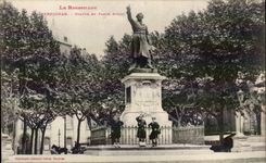 CPA Perpignan Statue et place Arago