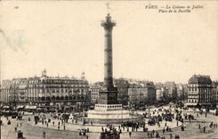 CPA Paris Colonne de Juillet Place de la Bastille