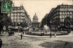CPA Paris the street Soufflot and the Pantheon