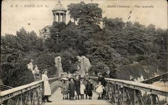 CPA Paris Hillocks Chaumont Suspended bridge