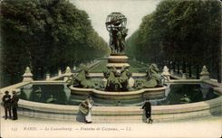CPA Paris Le Luxembourg Fountain of Carpeaux