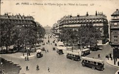 CPA Paris the avenue of the opera taken of the hotel of Louvre