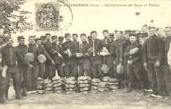 REPRO Camp of Sissonne Distribution of bread and Militaria tobacco