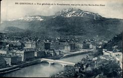 CPA Grenoble View and Moucherotte seen from of co  Marie of in top
