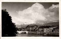CPA Grenoble banks of Isere and the Alps