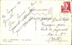 CPSM Grenoble View and the Alps