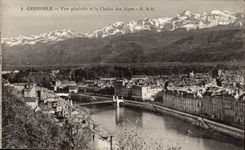 CPA Grenoble View and it the alpine range