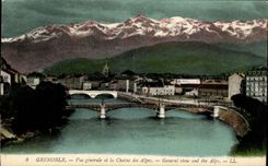 CPA Grenoble View and it the alpine range