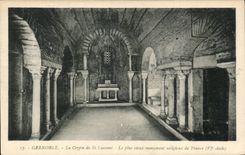CPA Grenoble the crypt of St Laurent the oldest religious monument of France