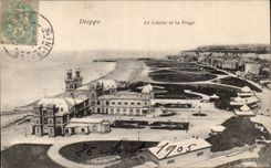 CPA Dieppe Le casino y la playa