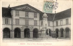 Ayuntamiento de CPA Beaune y monumento de los combatientes