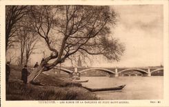 CPA Toulouse edges of the Garonne and bridge Saint Michel