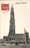 CPA Arras Le beffroi apres le bombardement du 6 octobre 1914