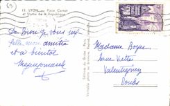 CPSM Lyon Places Carnot and Statue of the Republic