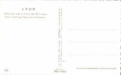 CPSM Lyon Town hall and place of the Composts