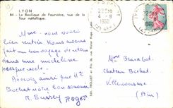 CPSM Lyon the basilica of Fourviere seen of the metal tower