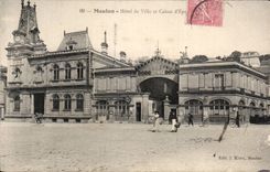 CPA Meulan Town hall and Caisse Saves