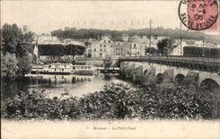 CPA Meulan the small bridge