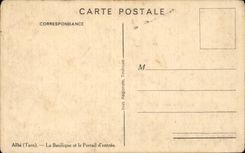 CPA Albi la basilica y el entrar de la puerta