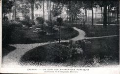 CPA Epernay Un coin des promenades publiques Chateau de Pekin 