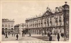 CPA Nancy L hotel de ville (vue prise de la rue Stanislas)