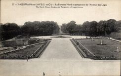 CPA St GErmain en Laye Le parterre nord et perspective de l avenue des loges