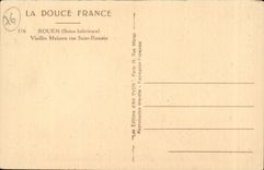 CPA Rouen Vieilles maisons rue Saint Romain