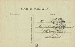 CPA Delivrande the basilica and the place