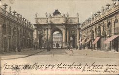 CPA Nancy Arc de triomphe Rue Here