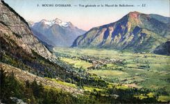 CPA Borough Oisans View and solid mass of Belledonne