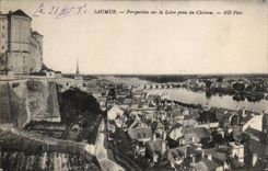 CPA Saumur Perspective sur la Loire prise du chateau