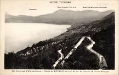 CPA Surroundings Aix les Bains Road of Le Bourget to the collar of the cat and the lake of Le Bourget