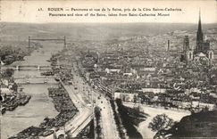 CPA Rouen Panorama and sight of the Seine taken of the Dimension Sainte Catherine