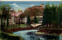 CPA Lourdes the strong castle