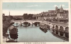 CPA Mans the Sarthe and quays