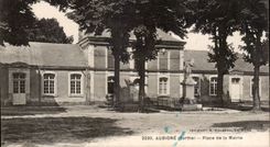 CPA Aubigne Places town hall