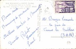 CPSM Beaumont on the Sarthe the new bridge on the Sarthe