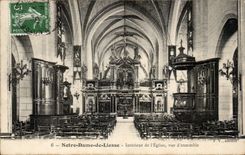 CPA Notre Dame de Liesse Interieur de l eglise vue d ensemble