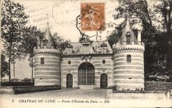 CPA Castle of Lude Gate Entering of the park