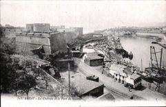 CPA Brest Le chateau et le port de guerre