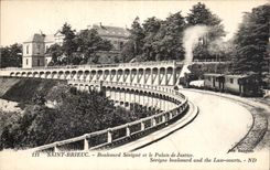 CPA St Brieuc Boulevard Sevigne and law courts Train