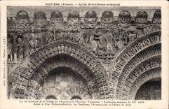 CPA Poitiers Church Our lady Large mystical life in old and the new Will