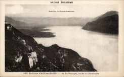 Lago grande aix les Bains de los alrededores de CPA de Le Bourget visto de Chambotte chartreuse