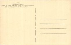 CPA Poitiers Valley of Clain close to the ruins of old castle and the bridge of cheminde iron towards Paris